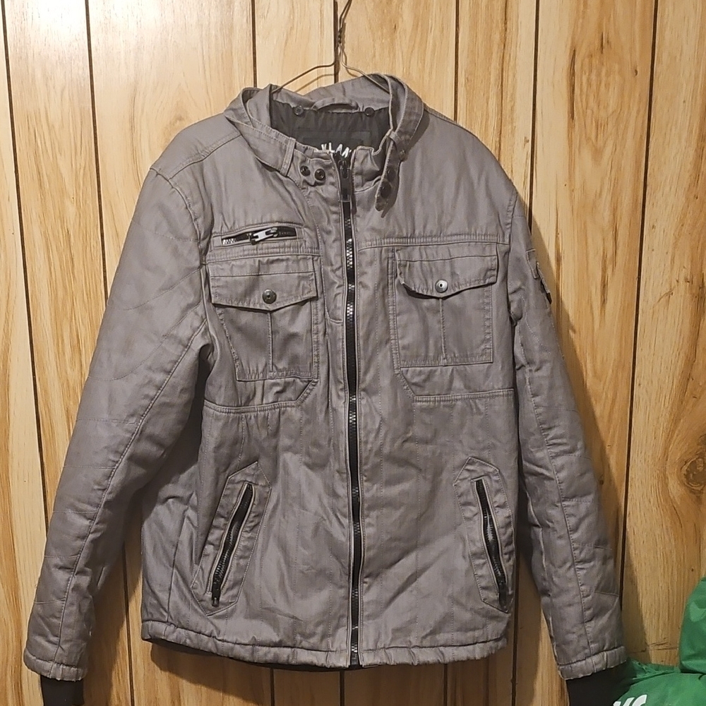 Gray Quilted Jacket